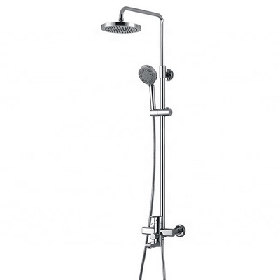 Classic style Single Handle Brass Shower Taps Wall Mounted Bathroom Chrome shower mixer faucet set