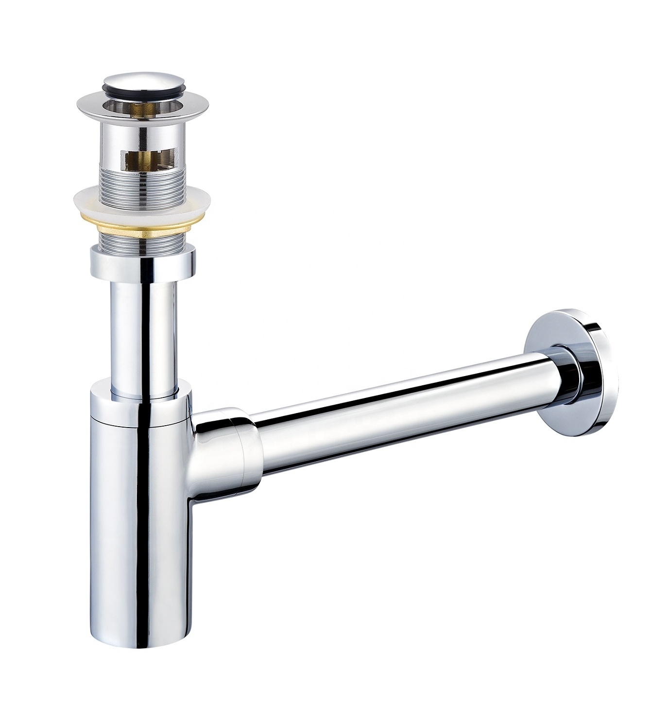 China Sanitaryware Basin bottle Trap with Push Up and Down Sink Waste drain Brass bathroom sifon Siphon