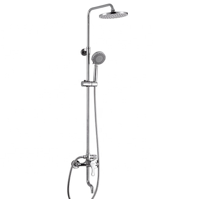 Classic style Single Handle Brass Shower Taps Wall Mounted Bathroom Chrome shower mixer faucet set