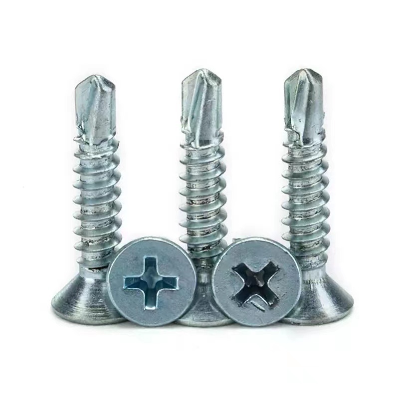 Countersunk cross head  stainless steel self drilling  screw DIN7504P