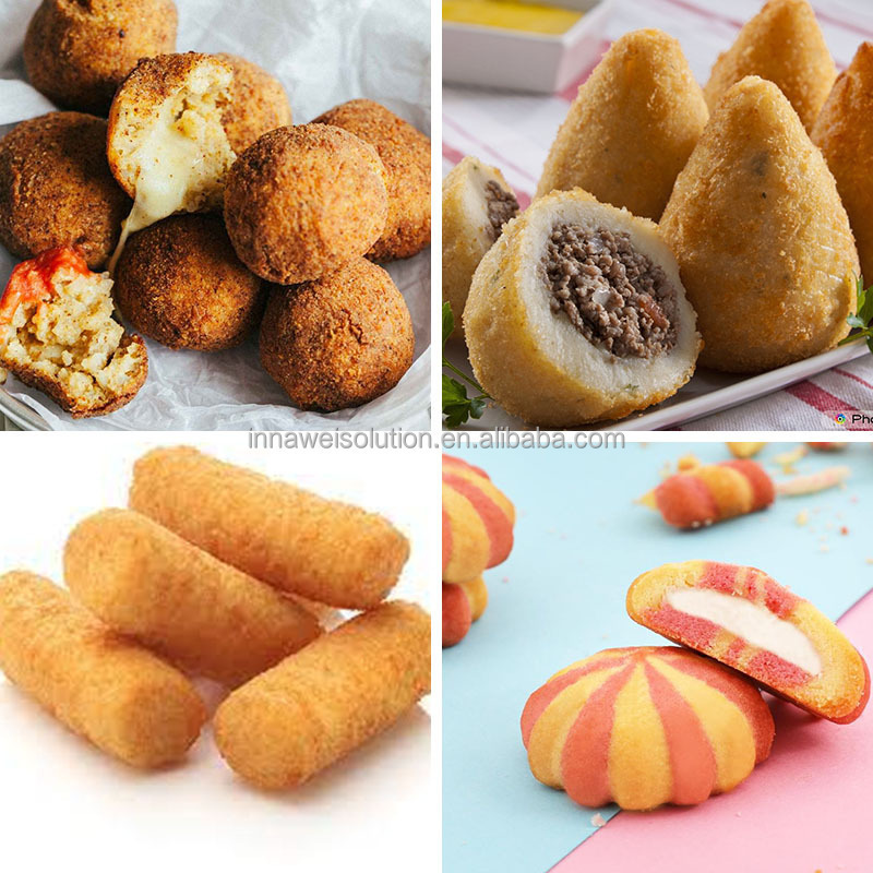 High Quality Multifunction Arancini/Tamales/Kubba/Coxinha/Croquettes/Mochi Ice Cream Automatic Encrusting Machine