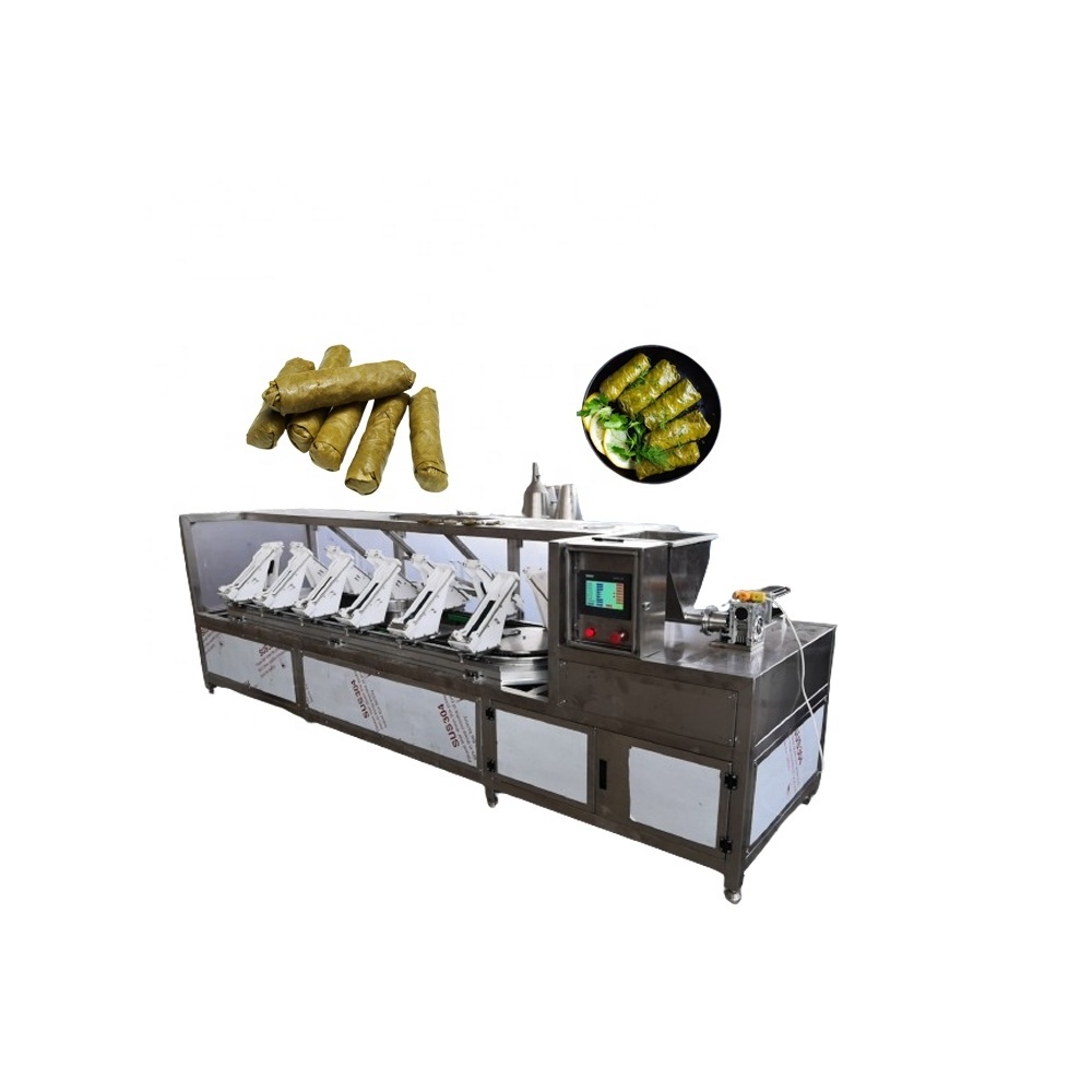 Stuffed Grape vine Leaves Dolma rolling and packing machine  Automatic Stuffed Grape Leaves Rolling Making Machine