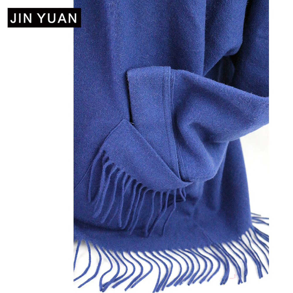 pure 100% cashmere Poncho women winter warm cashmere scarves shawl With Sleeves and pocket Poncho