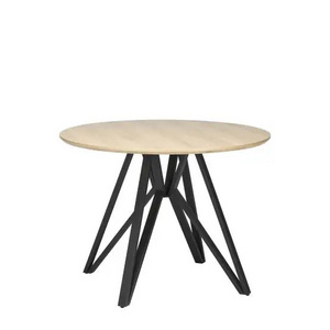 Customized Furniture Nordic Design Cross Metal Legs  Round Dining table