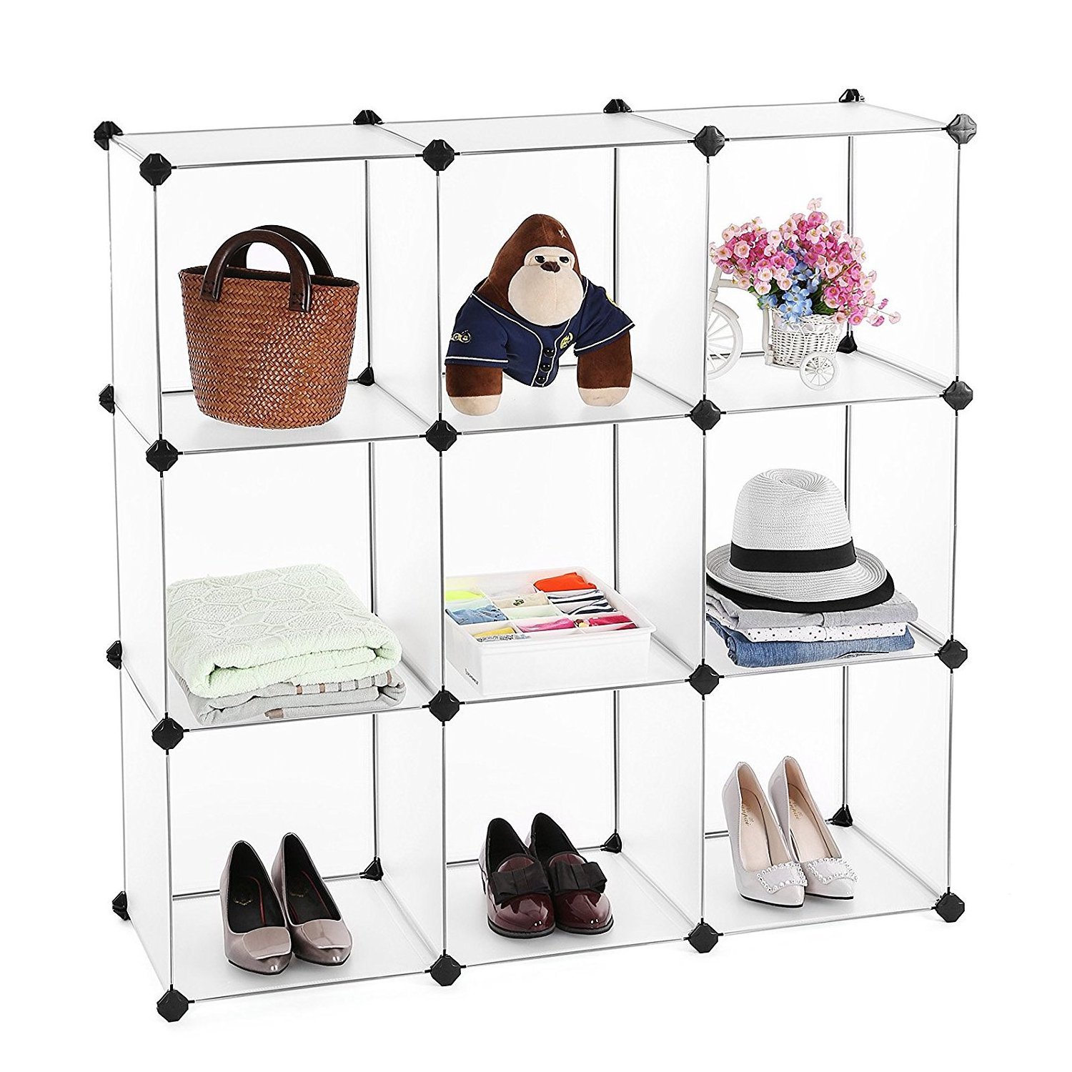 Hot Sale Stackable Foldable Diy Plastic Shoe Storage Cube Furniture