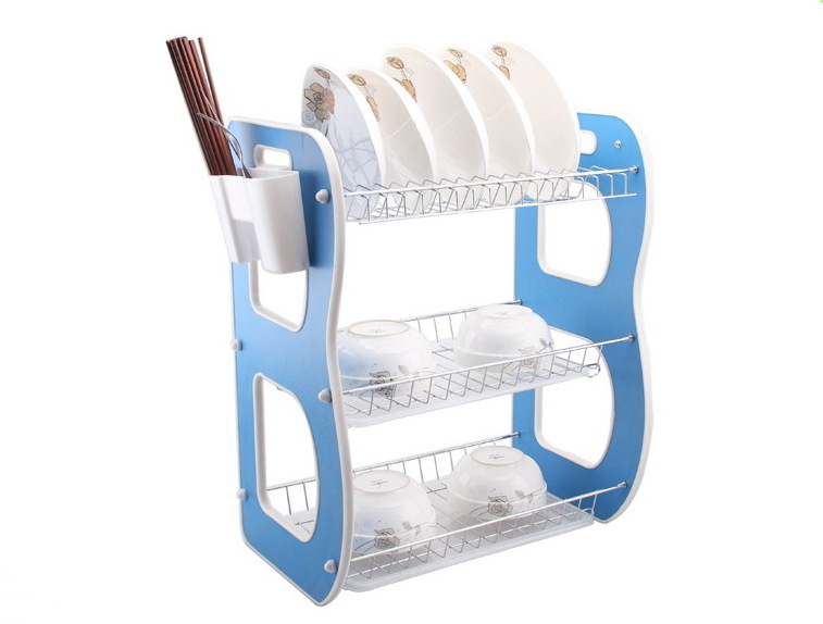 Hot Selling Cheap 3 Tiers Chrome Kitchen Drying Dish Rack