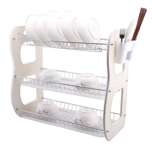 Hot Selling Cheap 3 Tiers Chrome Kitchen Drying Dish Rack