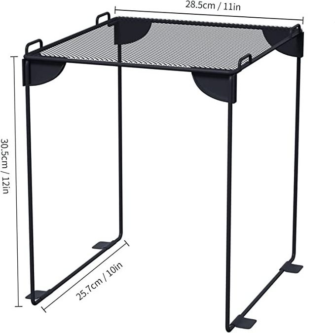 Mesh Locker Shelf, Stackable Extra Tall Locker Organizer, Collapsible and Metal Build, Fits Standard Size School Locker, Suitabl