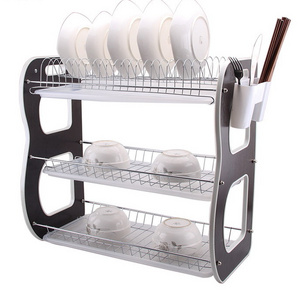 Hot Selling Cheap 3 Tiers Chrome Kitchen Drying Dish Rack