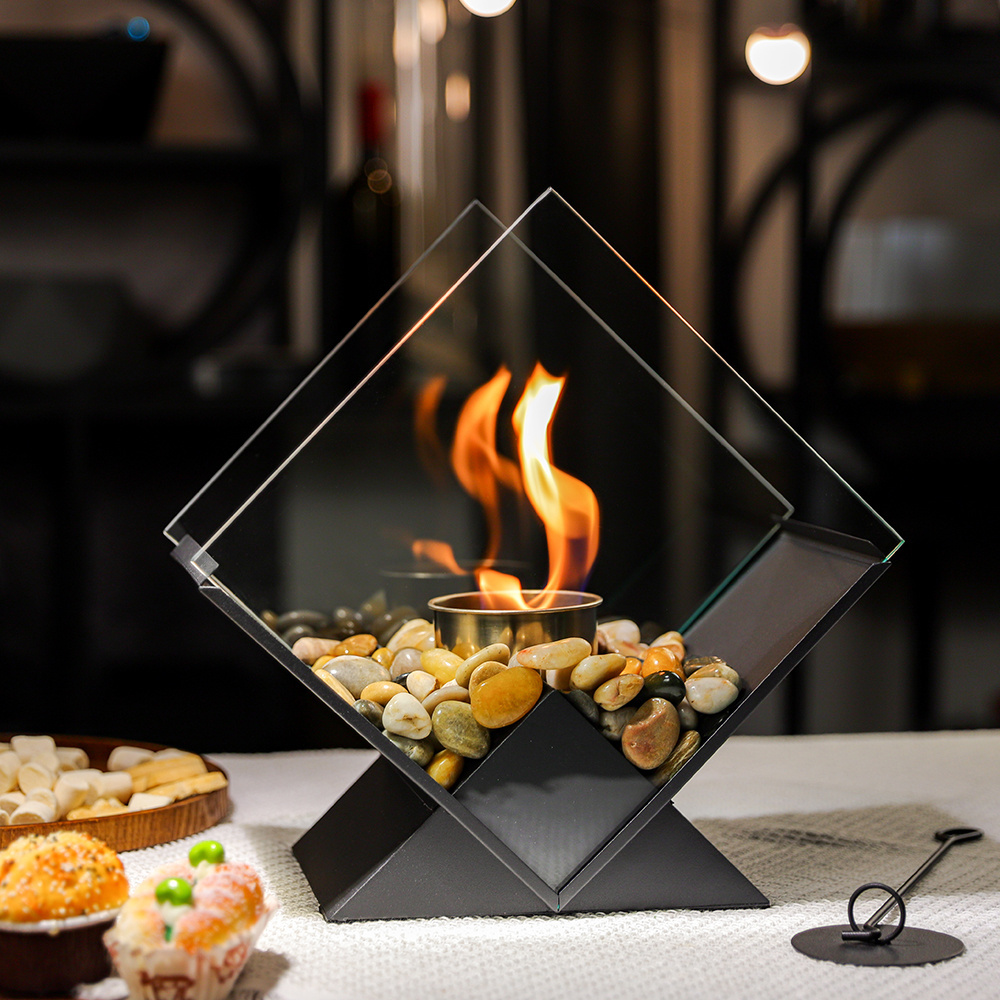 Inno-Fire TT-117   gel table top fireplace  portable glass fire place