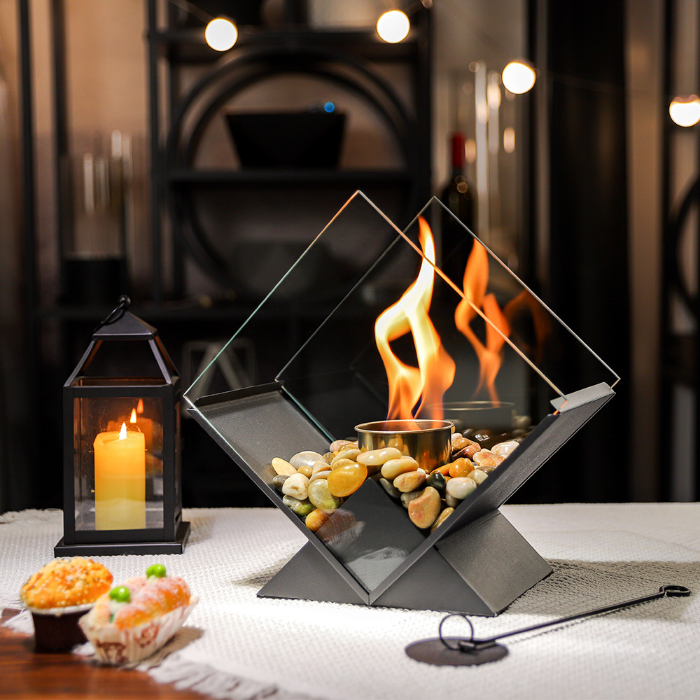 Inno-Fire TT-117   gel table top fireplace  portable glass fire place