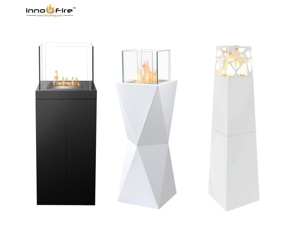 Inno-living FS01- Black freestanding fire heater fireplace ethanol  modern firepit