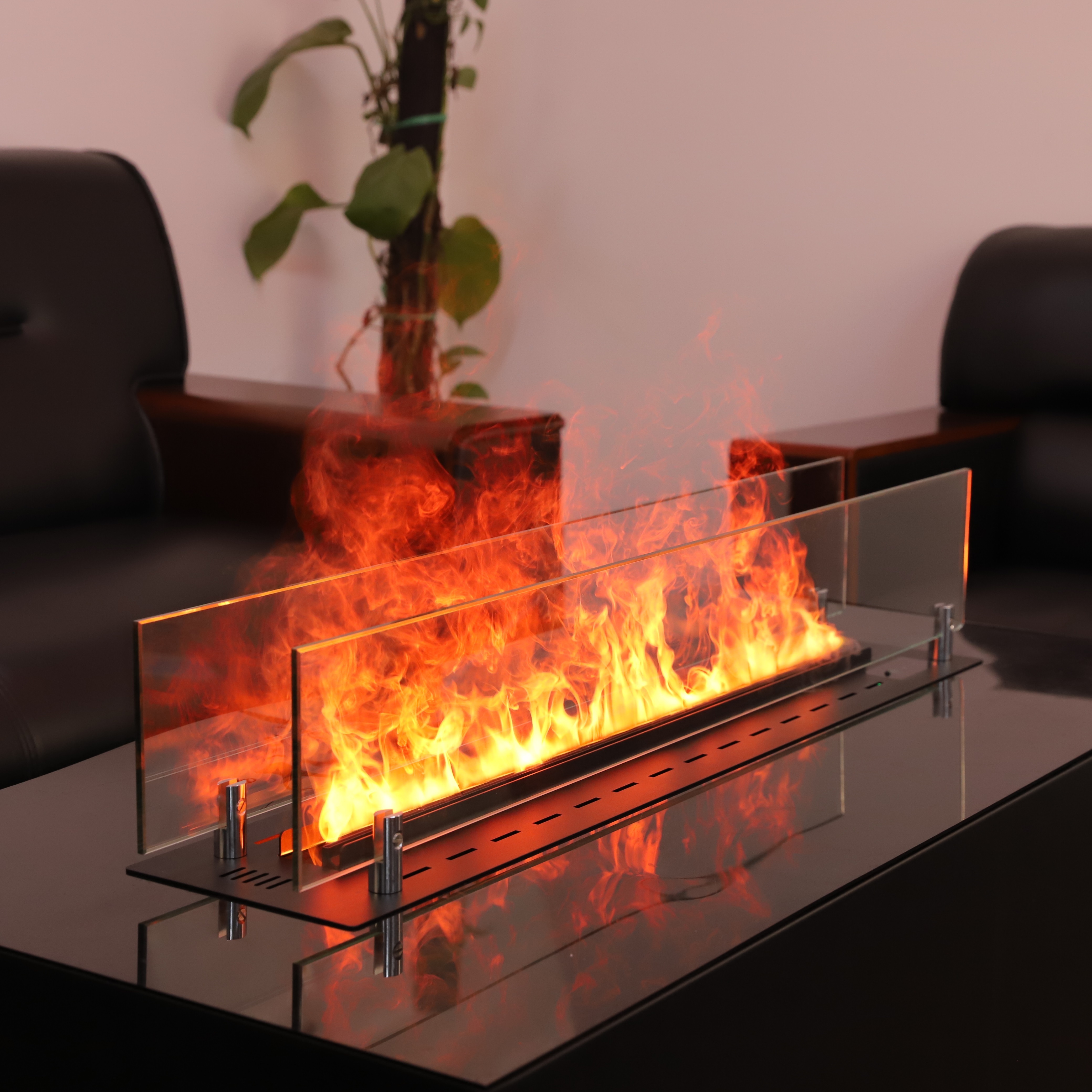 High Quality 48 inch artificial fire flame fireplace insert modern water mist fireplace