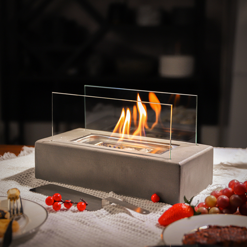 Inno-living TT-83 rectangle tabletop fire pit portable chimney