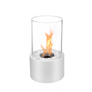 In Stock  TT-15 white color table fireplace ethanol fire lamp  tabletop fire bowl