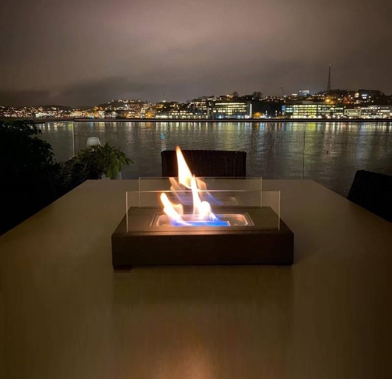 Inno living TT-28 bio ethanol table top patio heater fire pit indoor bio ethanol