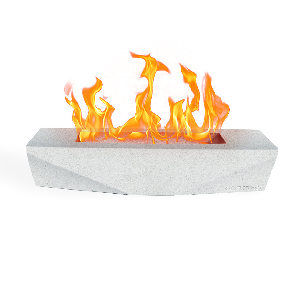 Inno-Fire TT-88 ethanol fireplace concrete rectangular fire pit