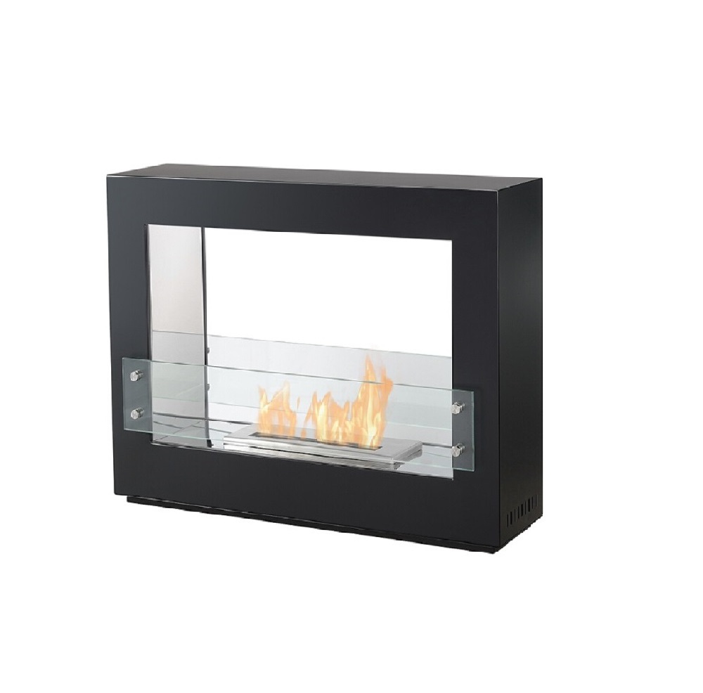 T on sale free standing double sided fireplace kits indoor