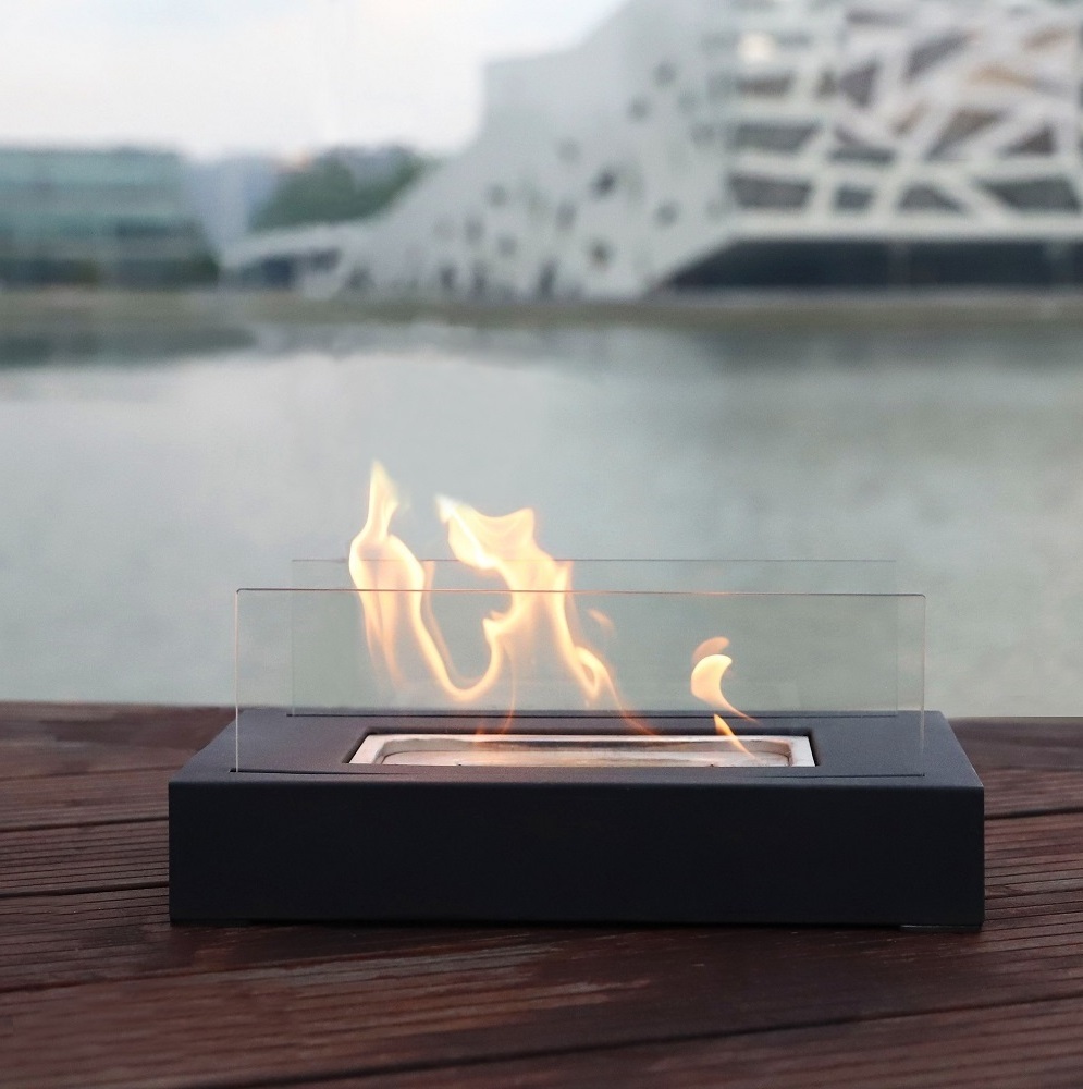 Stocked table fire ethanol mini table top fireplace