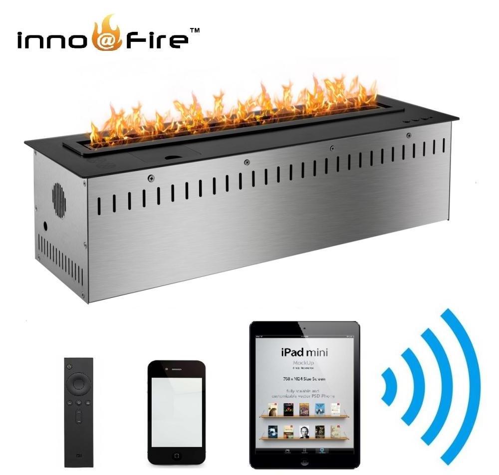 Inno living fire 1.2 M 48 inch remote control bioethanol burner insert  intelligent  ethanol fireplace