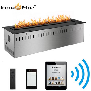 Inno living fire 1.2 M 48 inch remote control bioethanol burner insert  intelligent  ethanol fireplace