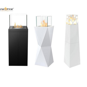 Inno-living FS01- Black outdoor ethanol  fireplace freestanding garden chimney