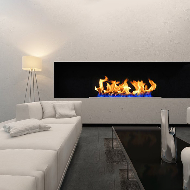 High quality 62 inch rustic bioethanol fireplace indoor decorative pellet stove