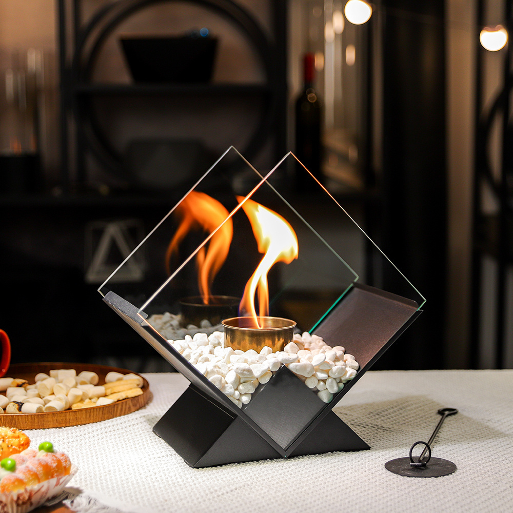 Inno-living TT-117 mini indoor fireplace table fireplace portable table top fire pit