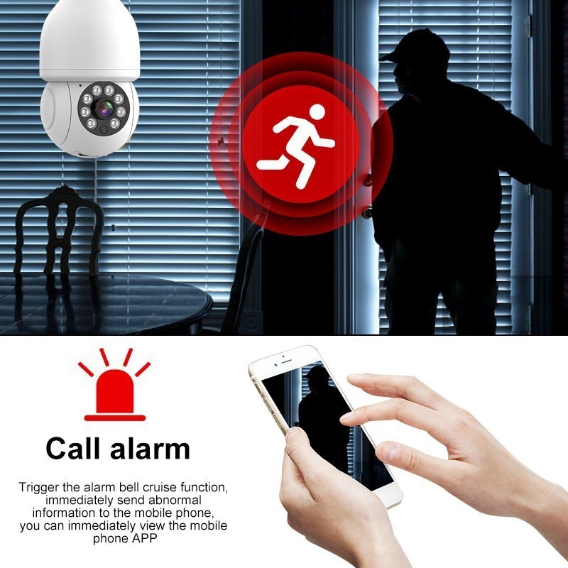 High quality 1080 hd 360 degree ptz camera smart wireless wifi cctv security light bulb camera