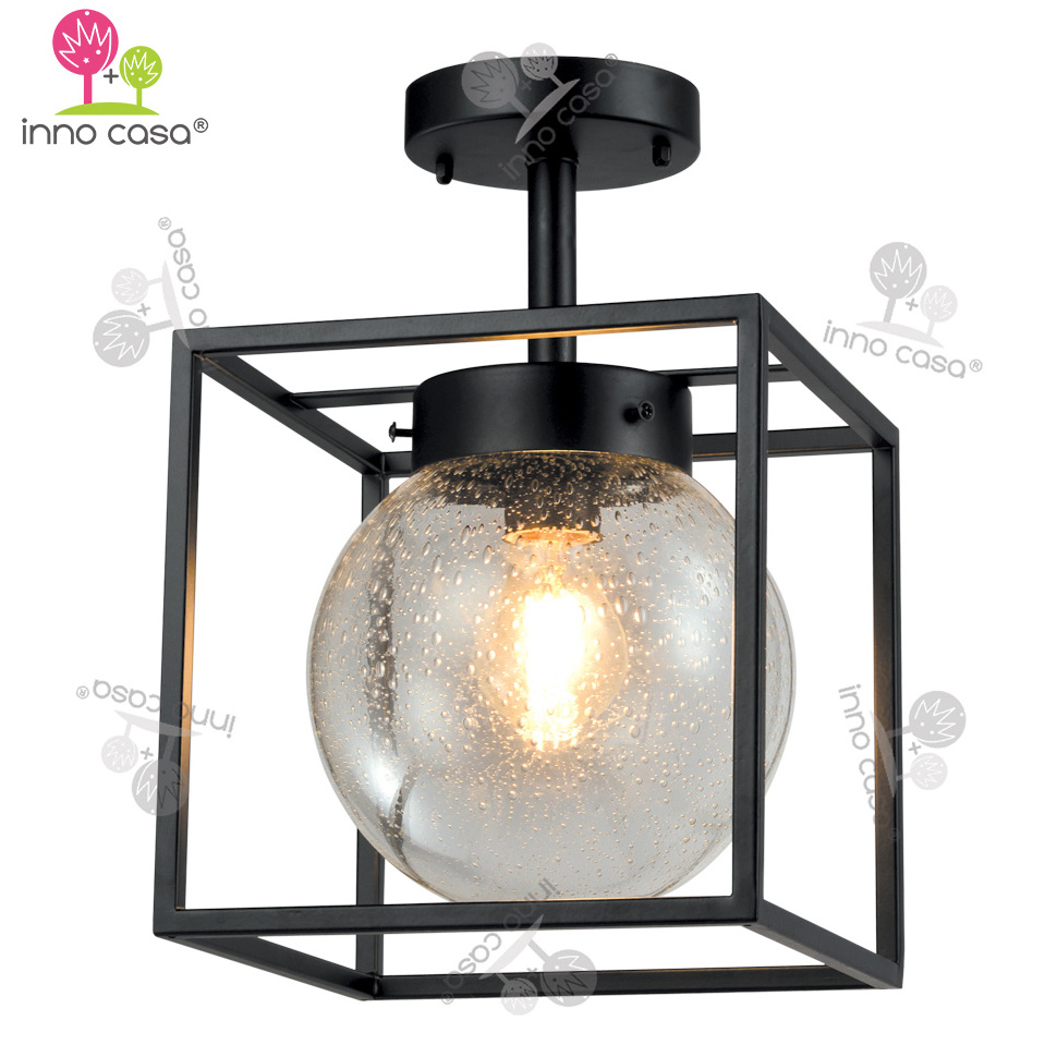 Promotional Outdoor Decorative Bubbled Glass Shade Chandelier outdoor ceiling Flush Mount Chandeliers Pendant Lights