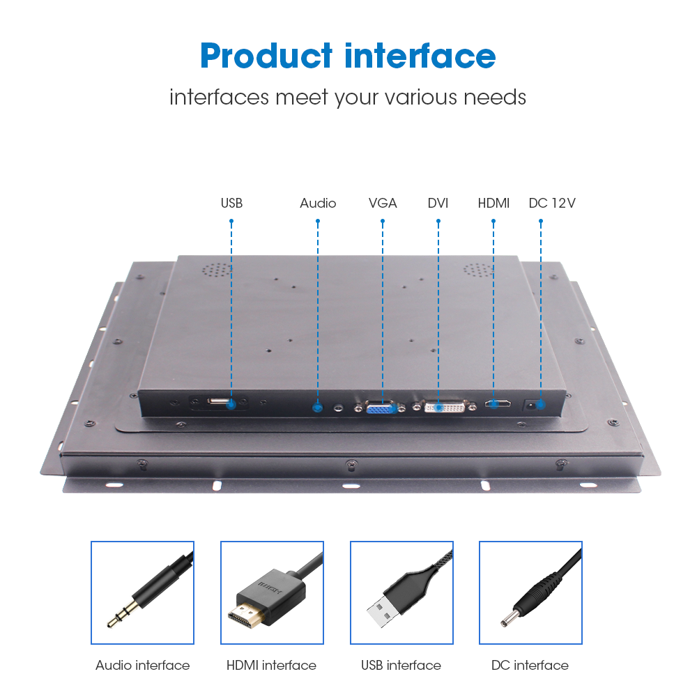 21.5 inch LCD ips screen Open Frame touch screen Monitor for Industrial IPS Display