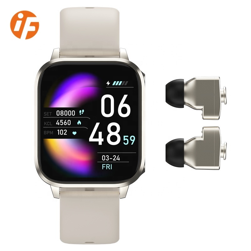 INNOFOVO smartwatch 1.83'' watch 2 in 1 wireless earphones smart watch with earbuds