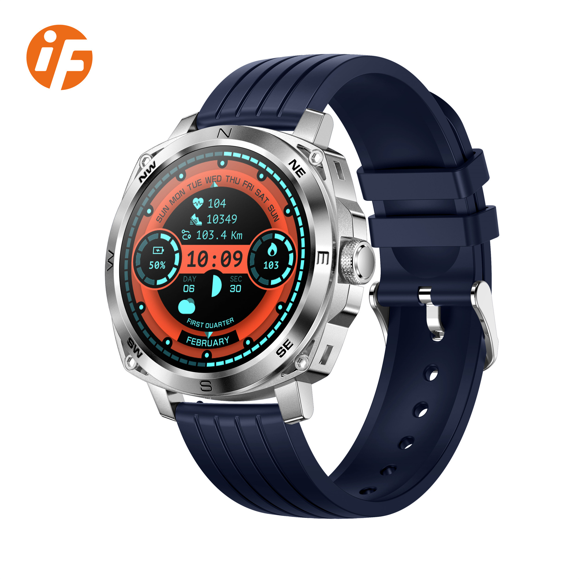 INNOFOVO i89 Amoled 1.43 inches  IP68 Waterproof GPS wrist Smart Watch for Men 2023