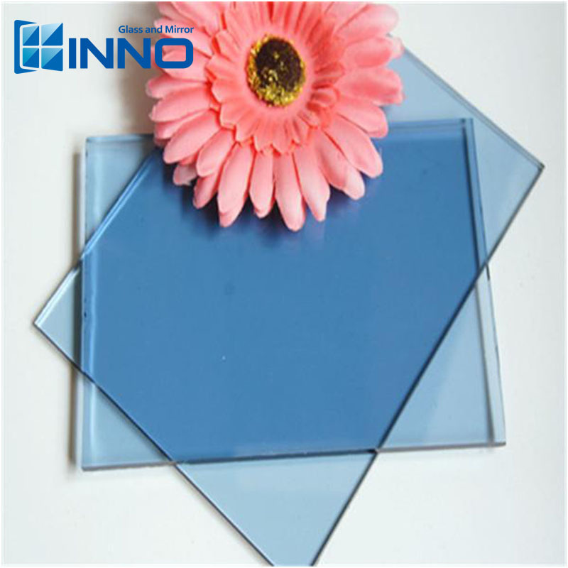 5mm Customized Float Colored Tempered Glass Building Blue/Green Glass Tint