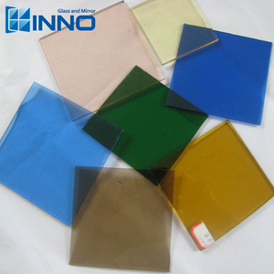 5mm Customized Float Colored Tempered Glass Building Blue/Green Glass Tint