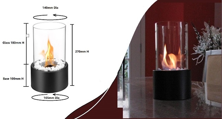 Inno-Fire  TT-15 table top glass fire place ethanol tabletop fireplace