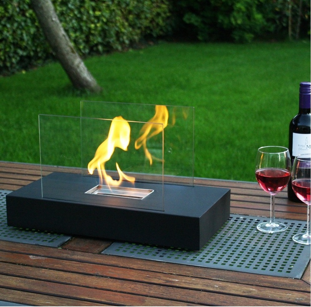 hot sale  TT-28 glass desktop firepit ethanol indoor fireplace