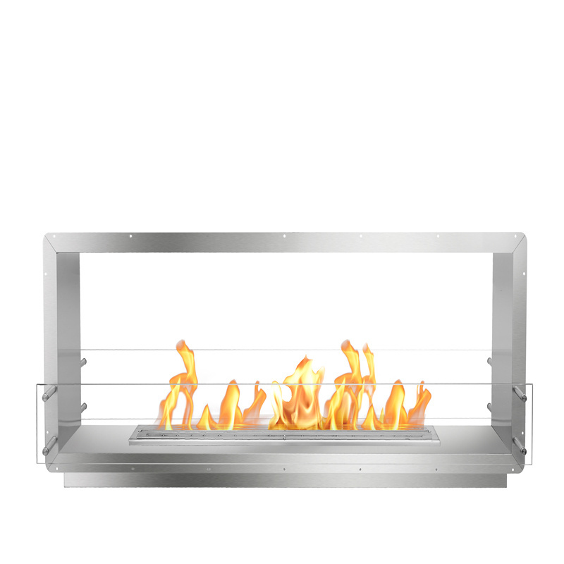 1300 mm L Remote control frame intelligent gas indoor outdoor custom firebox bio ethanol fireplace