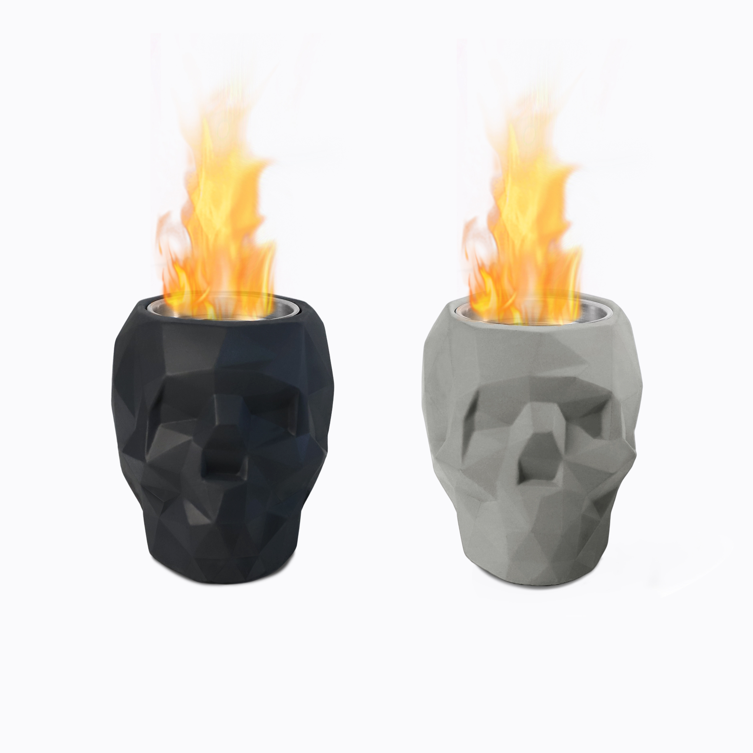 mini kamin outdoor decorative Skull shape table top bio ethanol fireplace indoor firepit