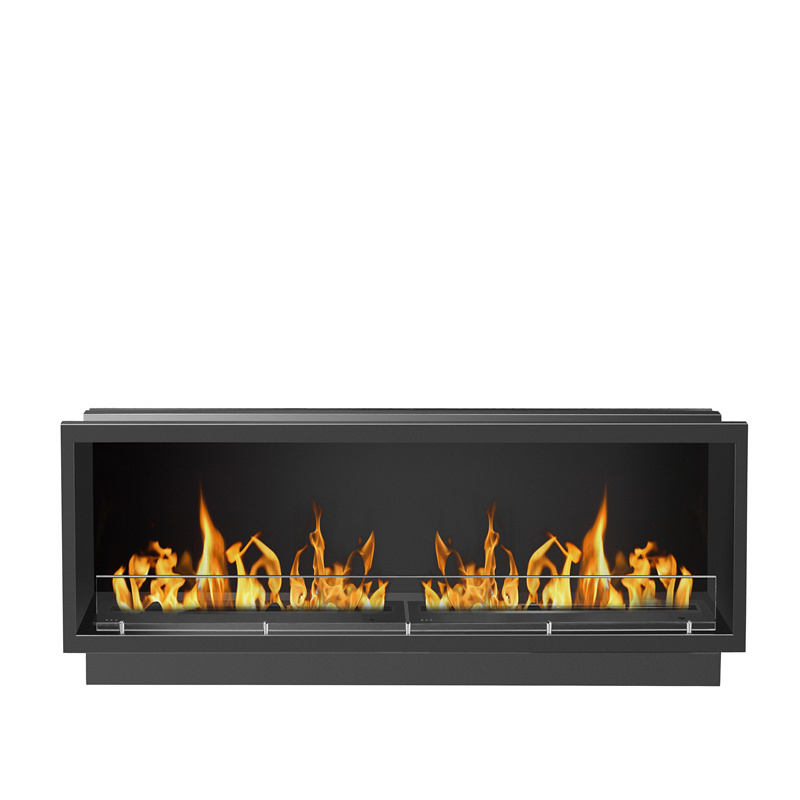 1300 mm L Remote control frame intelligent gas indoor outdoor custom firebox bio ethanol fireplace