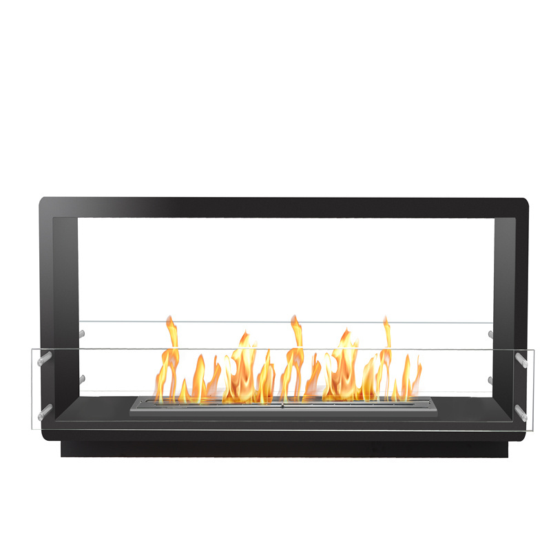 1300 mm L Remote control frame intelligent gas indoor outdoor custom firebox bio ethanol fireplace