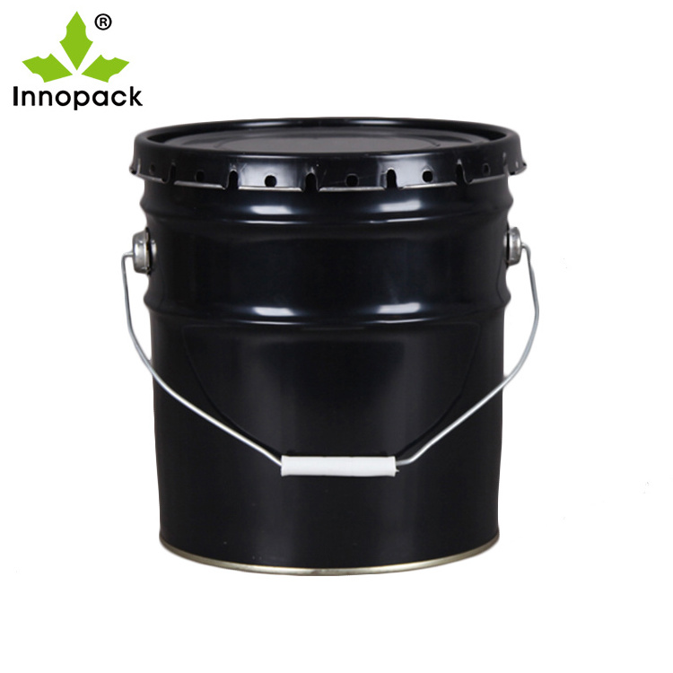 steel stainless metal pail with lid