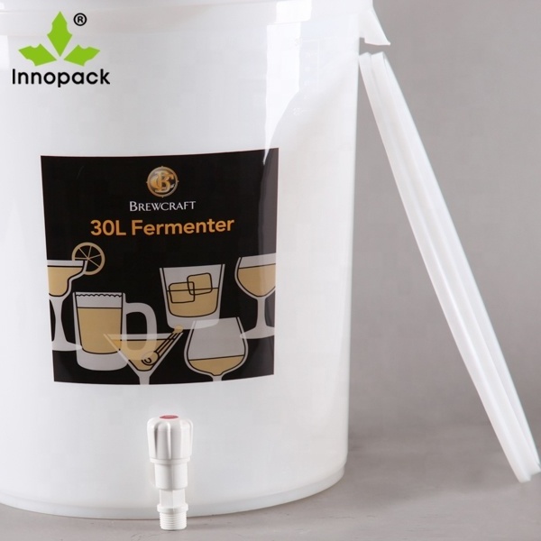 Wholesale high quality  30L wine fermentation plastic beer barrel with spigot