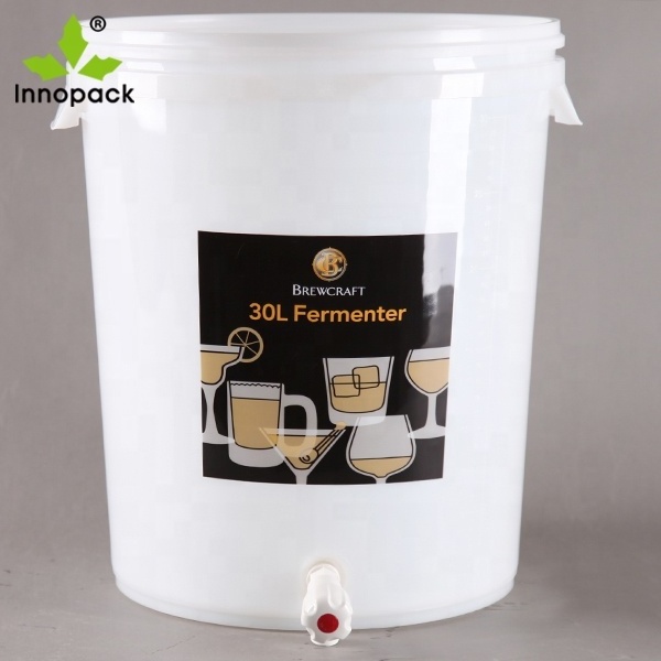 Wholesale high quality  30L wine fermentation plastic beer barrel with spigot