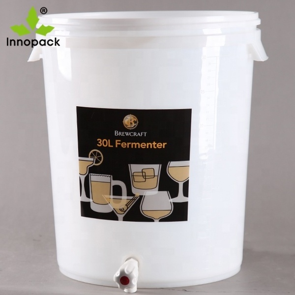 Wholesale high quality  30L wine fermentation plastic beer barrel with spigot