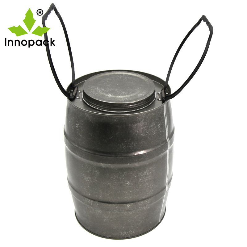 round oil 5L  small empty steel drums for sale