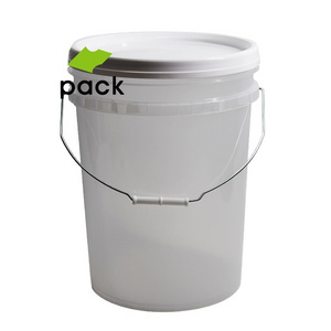 20L clear plastic buckets, 5 gallon plastic pails with lids for water based or oil based paint