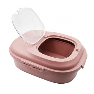 Pink New Arrival 30 Lb Collapsible Plastic Large Dog Food Storage Container With Wheels