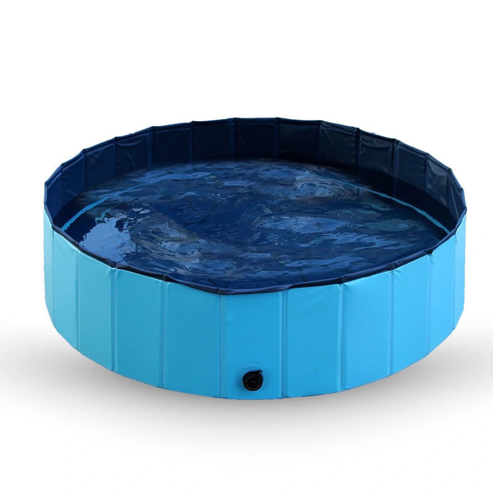 Foldable Dog Pool Baby Fun Pool Hard Plastic Shell Portable Swimming Pool for Dogs Kids Pet Puppy