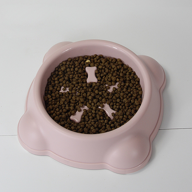 Customized Elevated Anti Choke Slow Pet Feeder Cat Dog Food Bowls With Stand